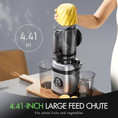 EILKOS juicer operates quietly, ideal for peaceful mornings