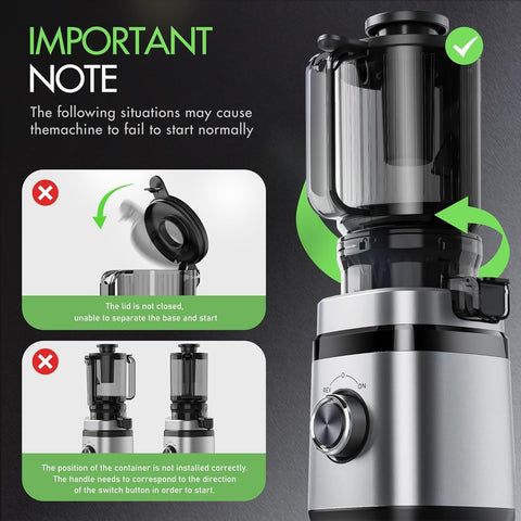 EILKOS juicer safety features auto-stop when the lid opens