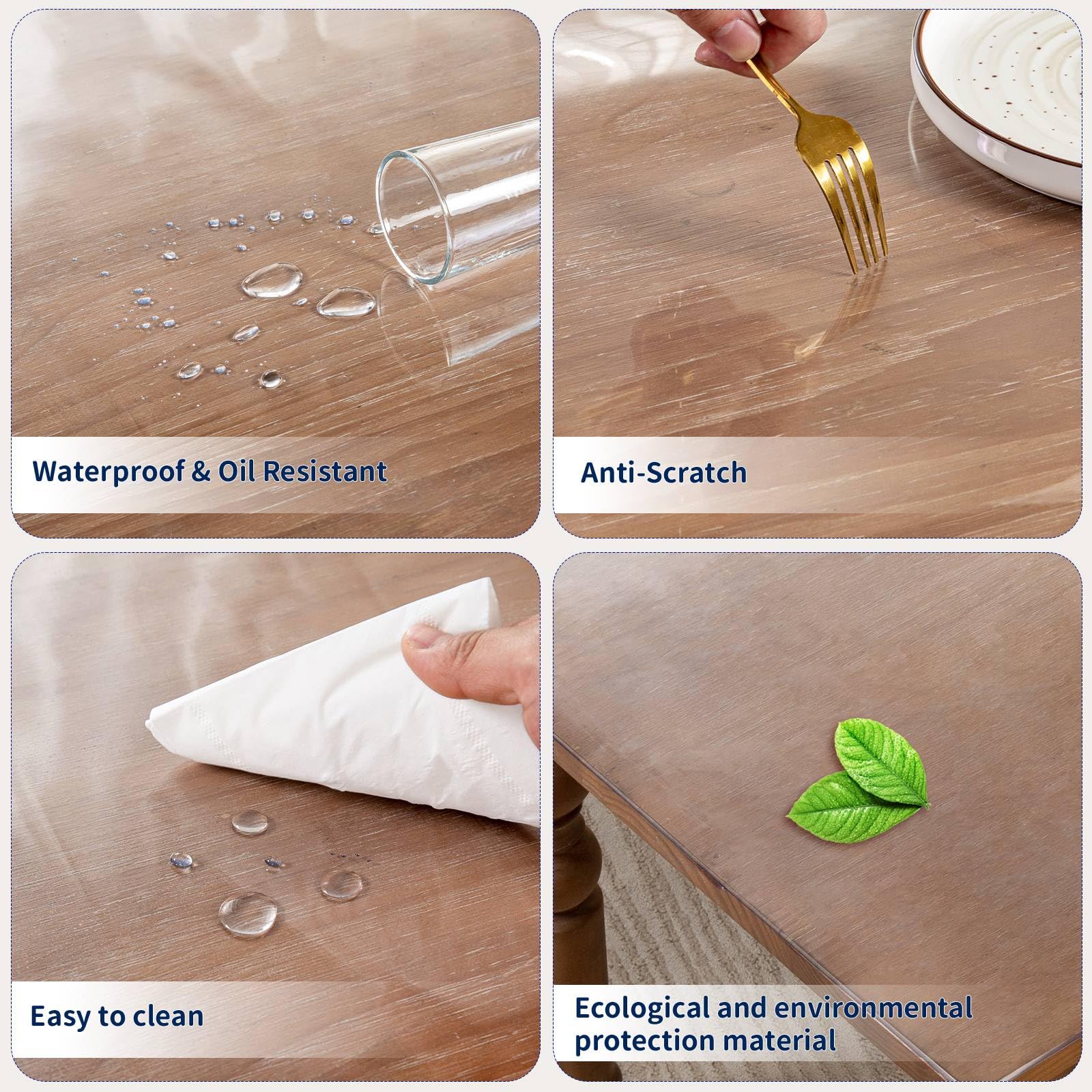 Eisdroma easy-clean desk cover wipes clean quickly after use