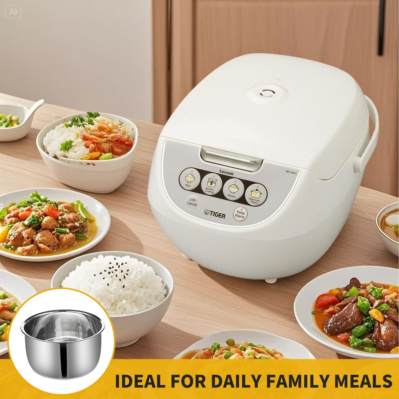 Eiszhjk replacement pot enables easy daily meals in a multi-cooker.