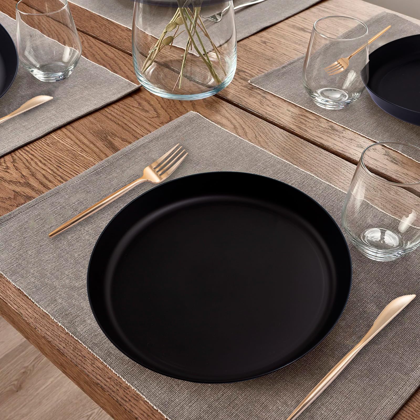 ejonirinjonir EI 18pcs heavy duty reusable plates ideal for camping