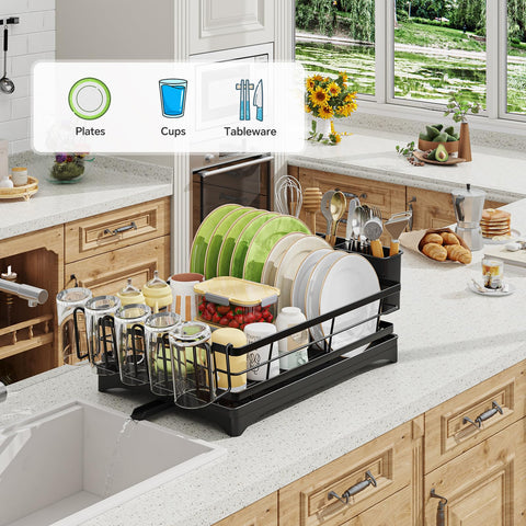 Ekisemio dish rack anti-slip-feet provides stable placement on any surface