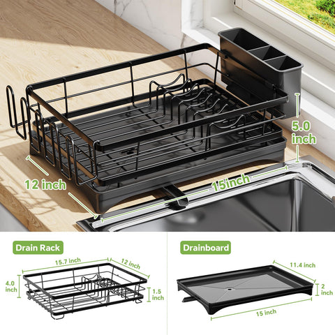 Ekisemio dish rack countertop-setup shows durable stainless steel for daily use