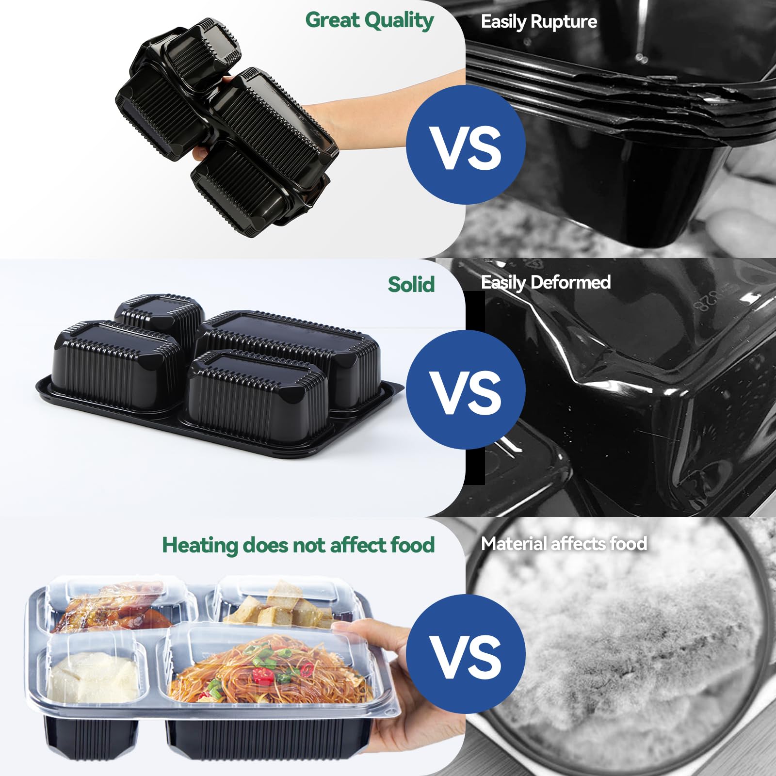 EKOSAVOR stackable containers save cabinet space and aid organization