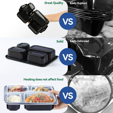 EKOSAVOR stackable containers save cabinet space and aid organization