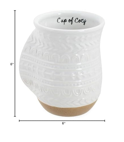 Elanze Cup of Cozy Nordic Knit mugs make a thoughtful gift or daily treat.