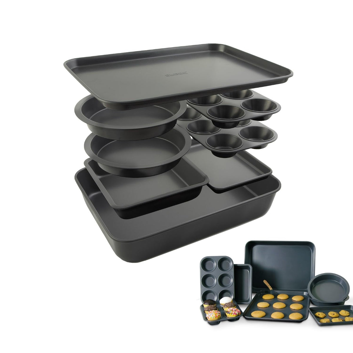 Elbee space-saving roasting pan for large roasts and family meals.