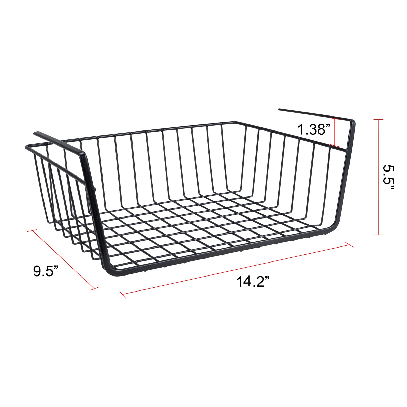 ELEATTRUN undershelf basket offers versatile storage for pantry, kitchen, closet.