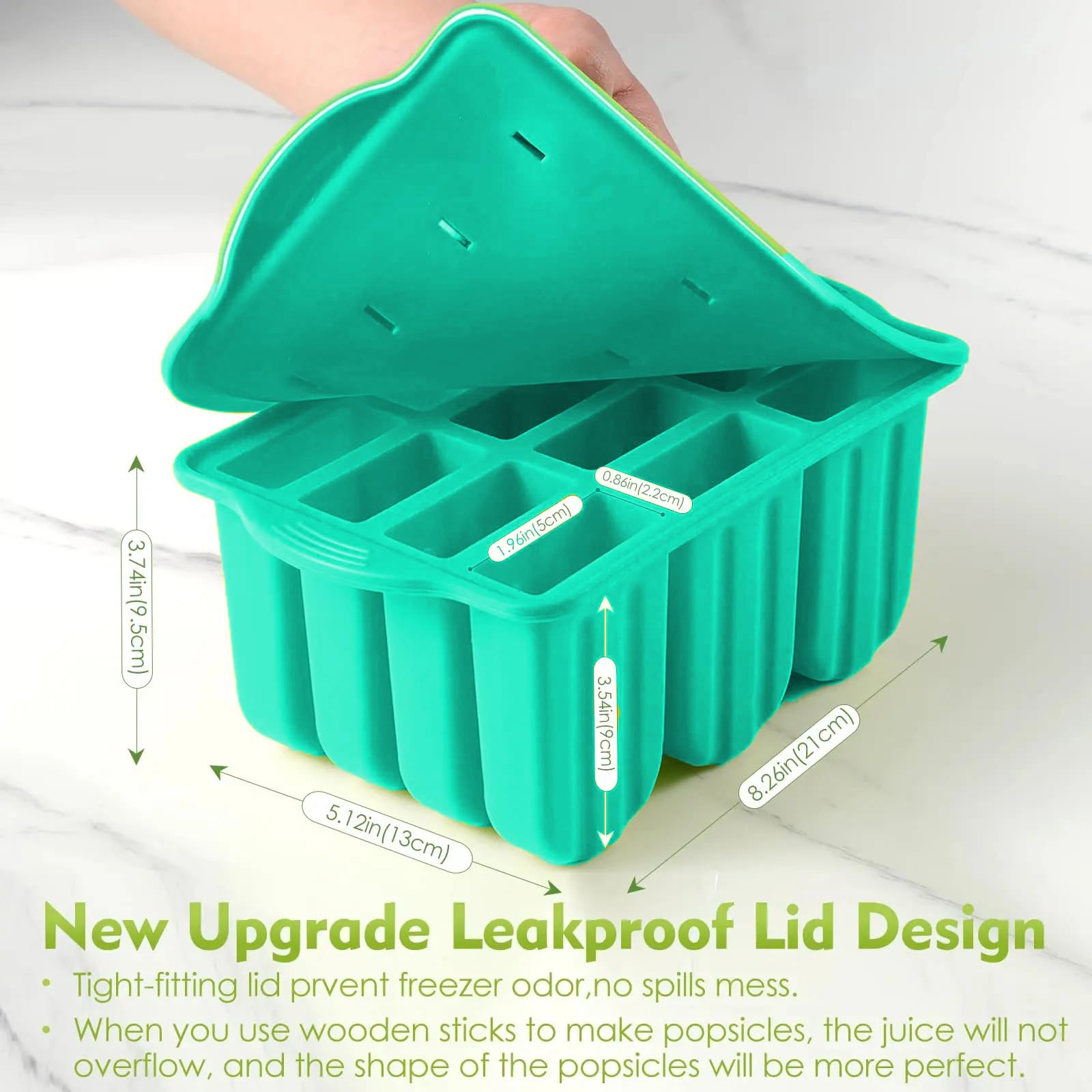 Elecphbo soft durable silicone molds for flexible popsicle making