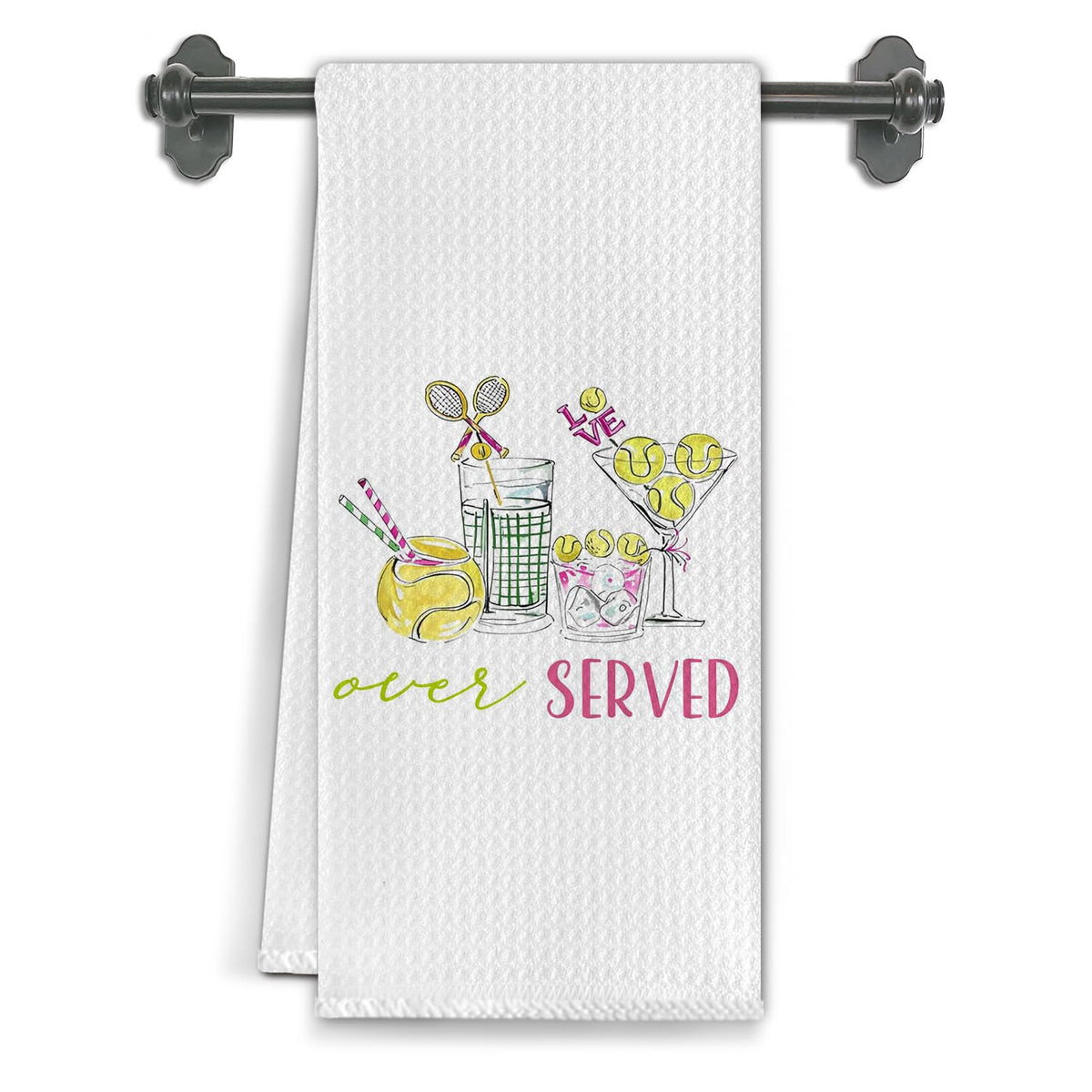 Elefeltclave tennis lovers towel with vibrant print for quick drying in the kitchen.