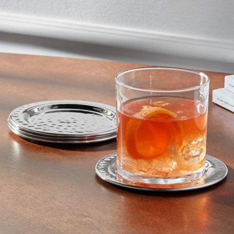 Elegance coaster holder for pillar candles adds versatile display.