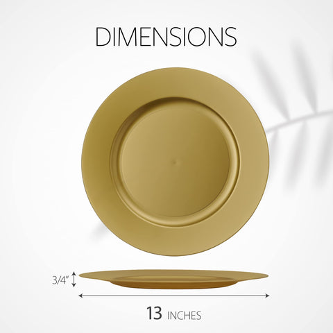 ELEGANT DISPOSABLES easy cleanup at events with large 13-inch plates.