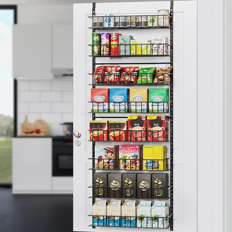 ElegantArray 8-Tier Door Organizer front view for space-saving pantry storage