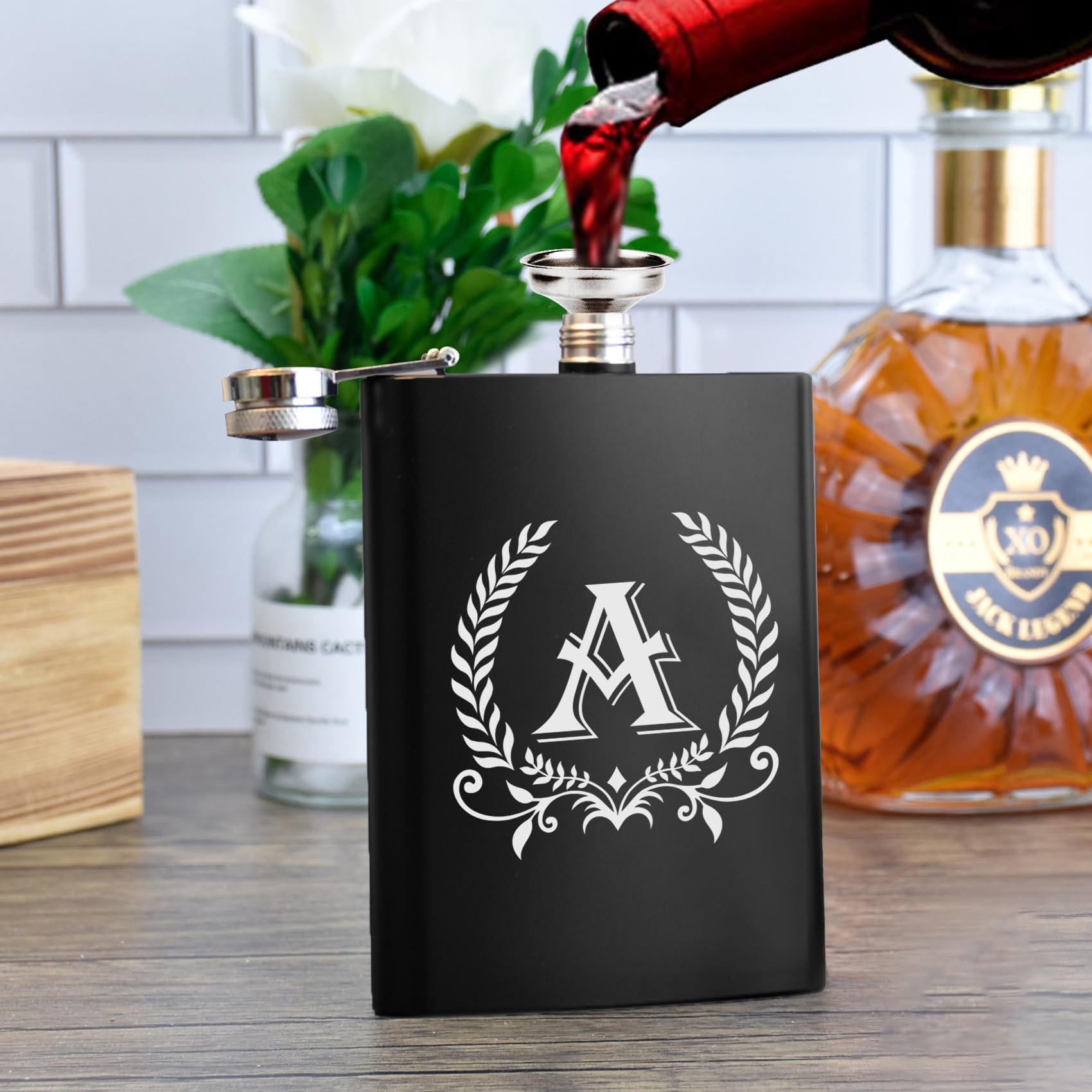 ELEGANTPARK stainless steel hip flask with a polished shine for durability