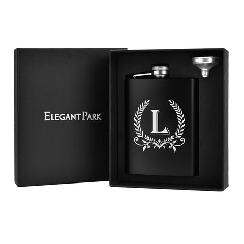 ELEGANTPARK 8 oz hip flask with free funnel for easy filling.