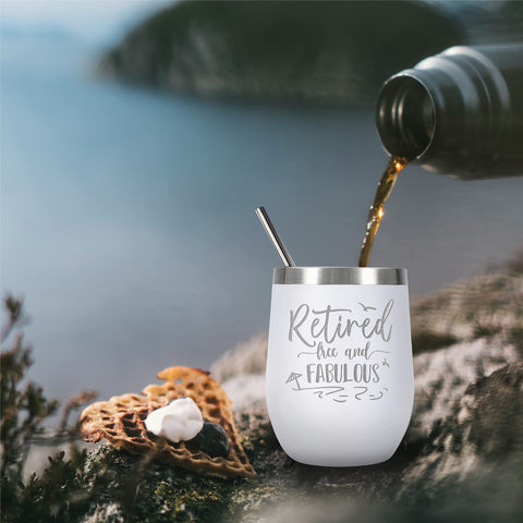 Elegantpark stemless wine tumbler fits comfortably in the hand for sipping anywhere.