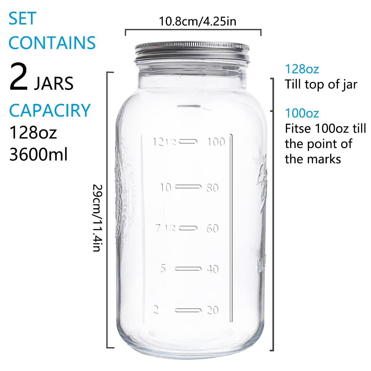 ElegantTime 1-gallon mason jar in pantry setup for organized storage.