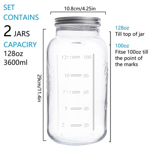 ElegantTime 1-gallon mason jar in pantry setup for organized storage.