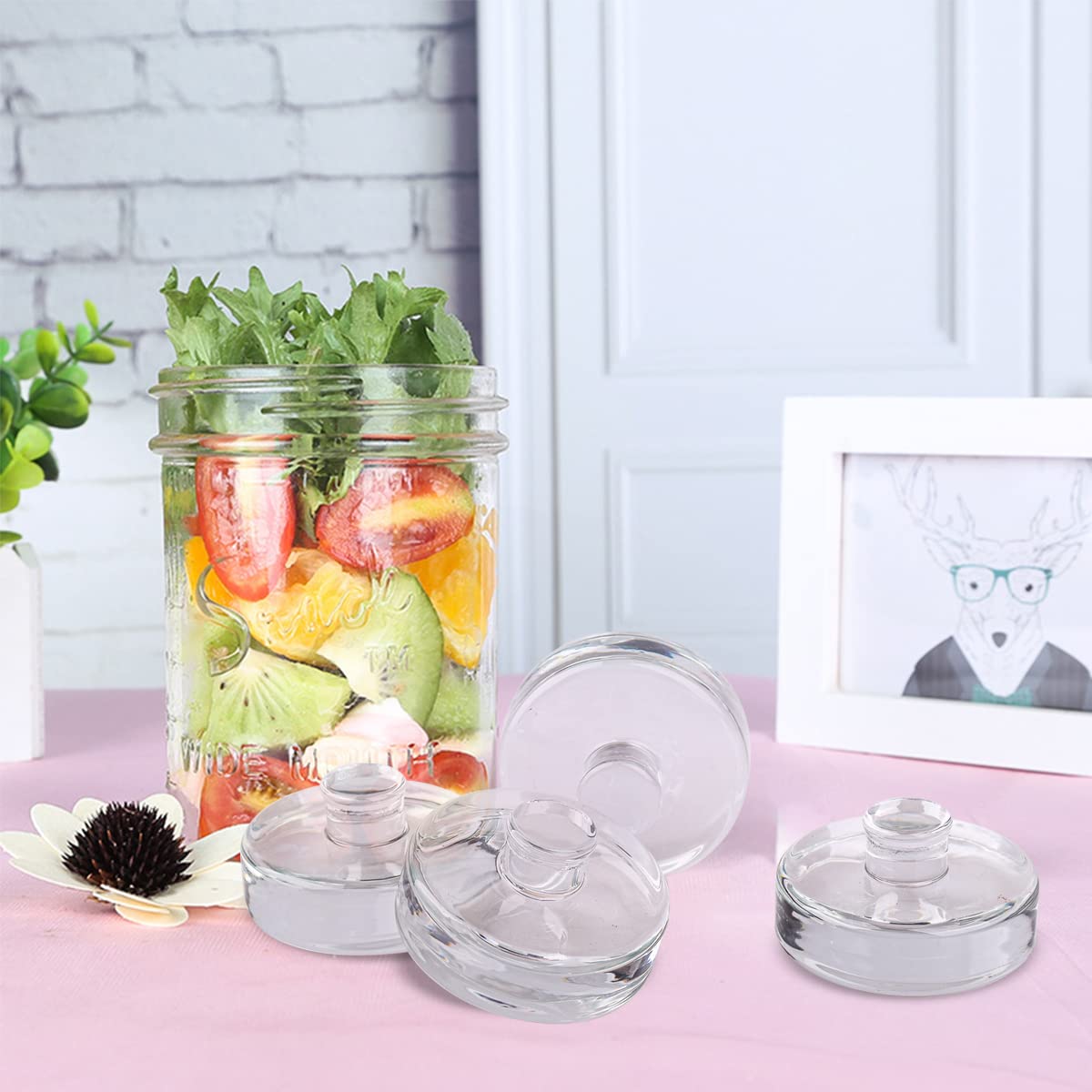 Eleganttime 9-pack set keeps jars organized and ready for pickling.