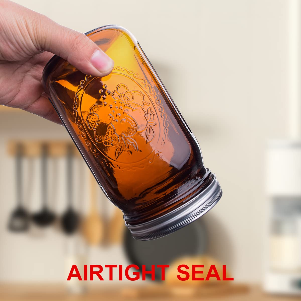 eleganttime airtight lids and bands ensure freshness and a secure seal.