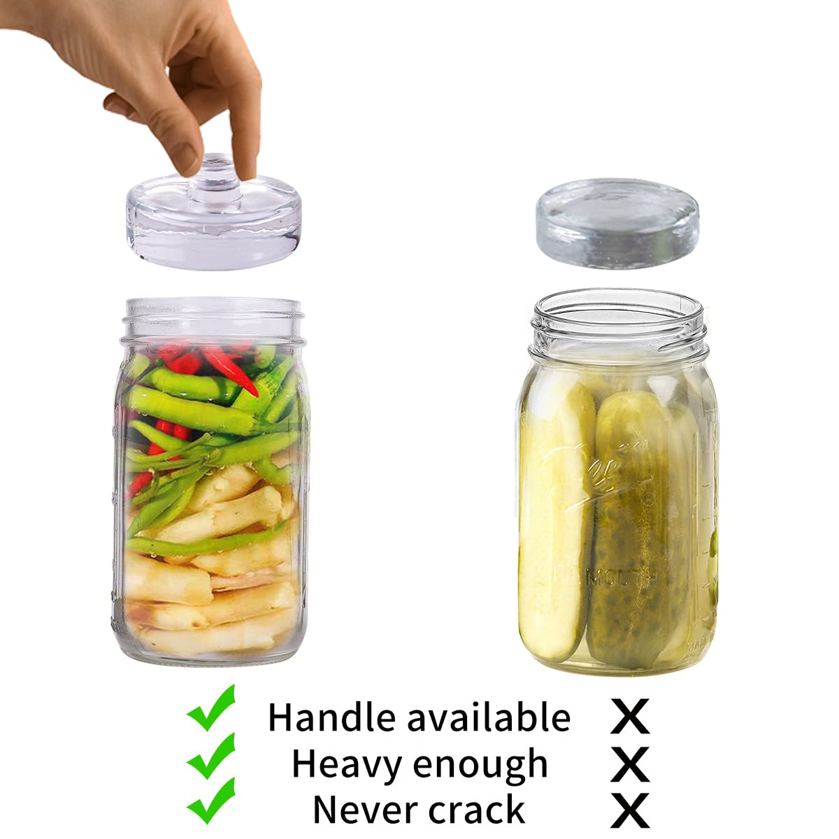 Eleganttime clamp-friendly design makes removal easy without spilling brine.