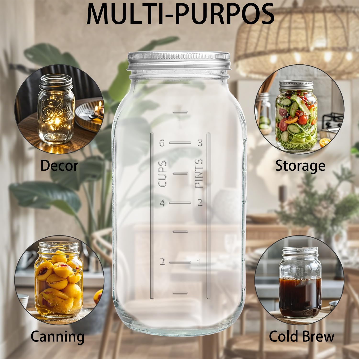 ElegantTime easy-clean wide-mouth mason jar showing bottom access