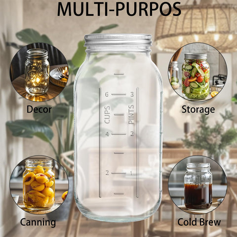 ElegantTime easy-clean wide-mouth mason jar showing bottom access