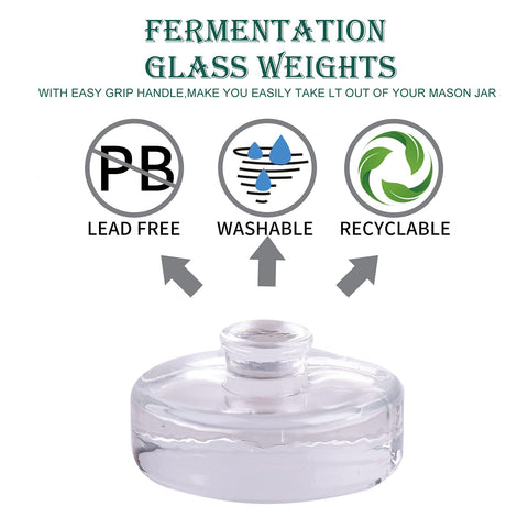 Eleganttime 7oz weight with a flat bottom for consistent submersion in jars