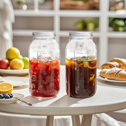 ElegantTime half-gallon wide-mouth jar with airtight lids for preservation