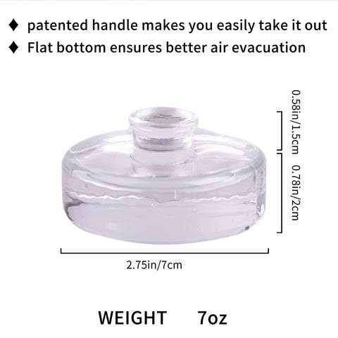 Eleganttime non-slip ribbed handle weight eases removal from wide-mouth mason jars