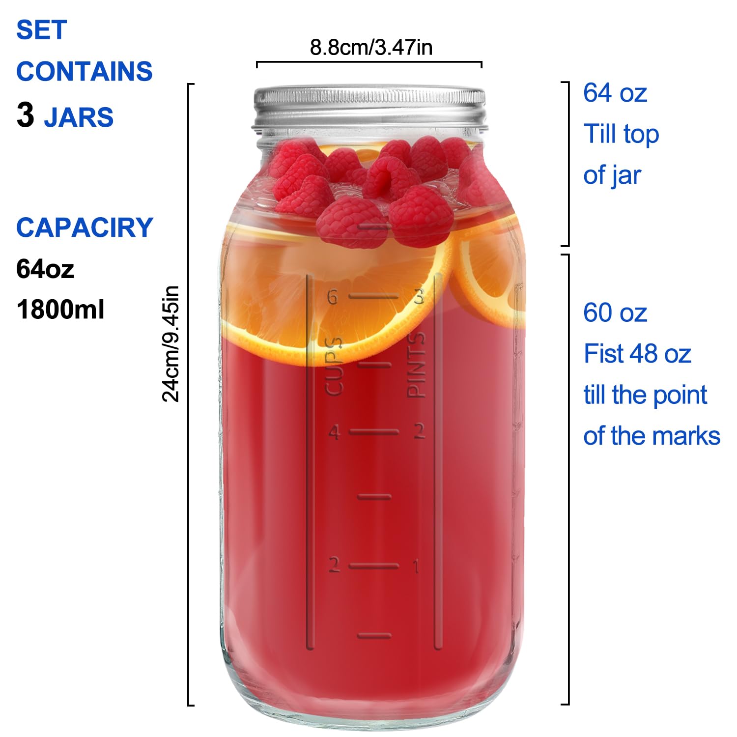 ElegantTime reusable glass storage jar on a pantry shelf