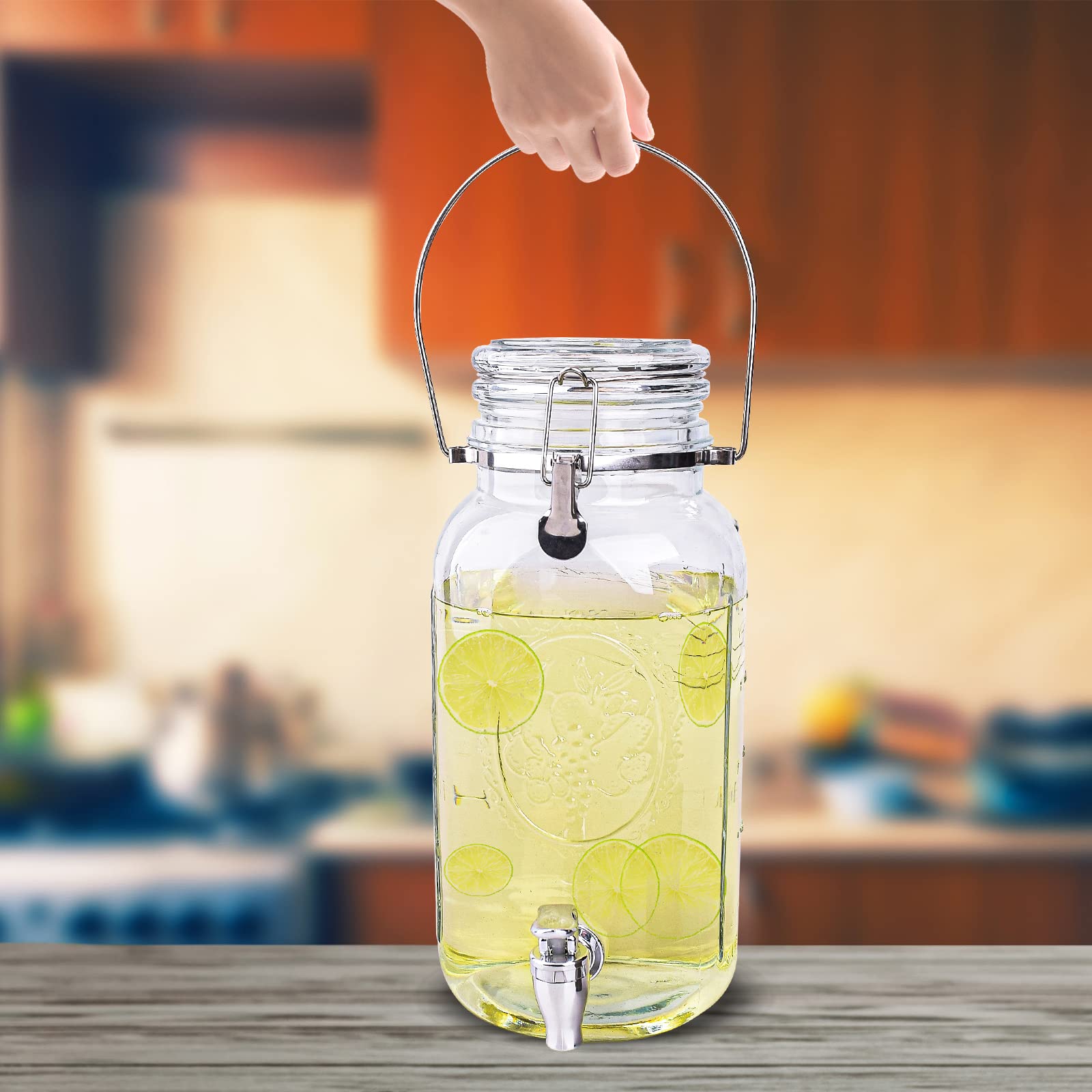Eleganttime vintage style dispenser as a rustic centerpiece for buffets