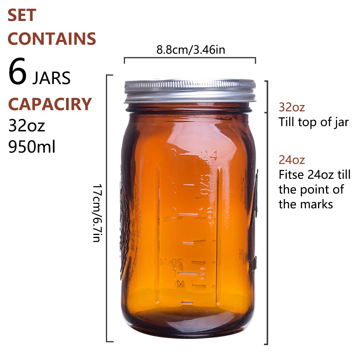 eleganttime wide-mouth jar with lid open for easy filling and cleaning.