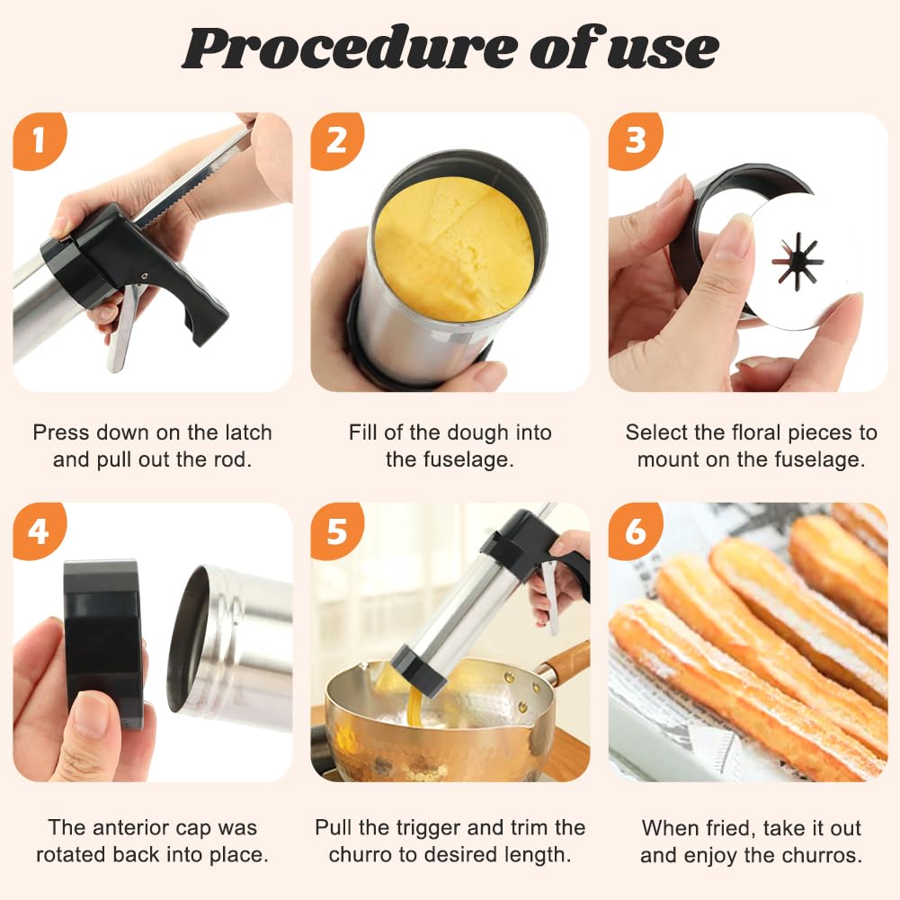 ELEGICKLIP eight piping tips shown for shaping cookies and desserts