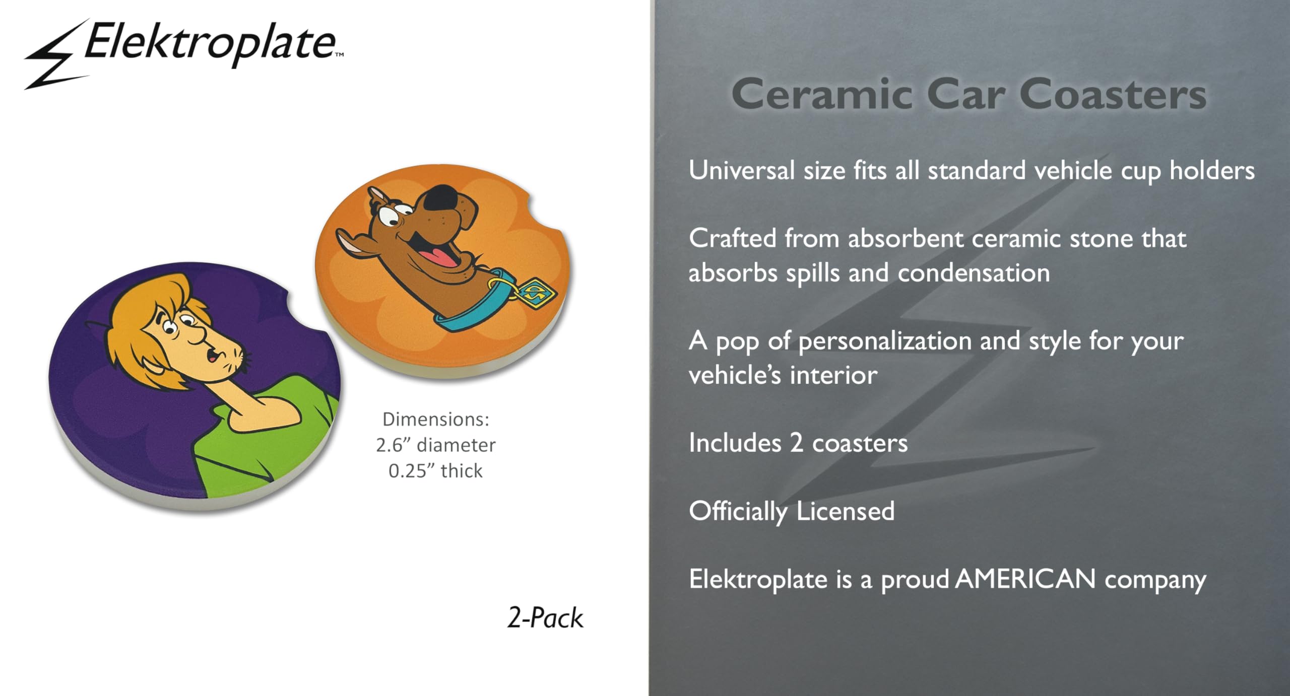 Ceramic coaster absorbs spills to keep car interior dry