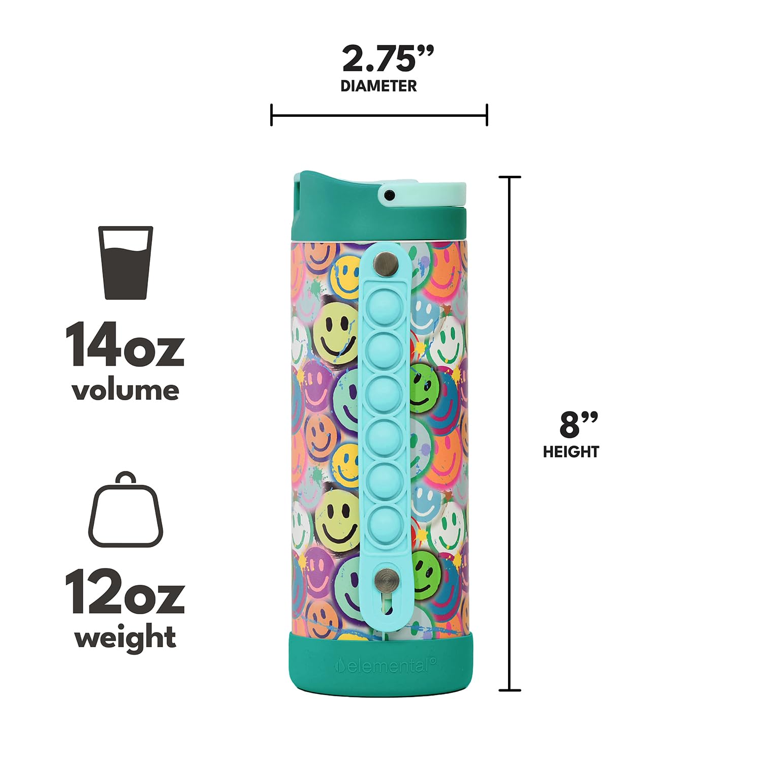 Elemental Iconic Kids Bottle offered in 30+ vibrant colors for kids