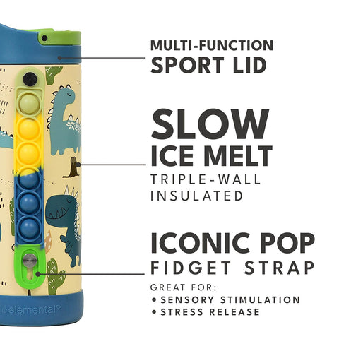 Elemental Iconic leak-proof bottle fits in backpacks and lunch boxes