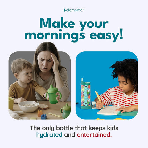 Elemental Iconic Kids Bottle silicone boot protects from dents