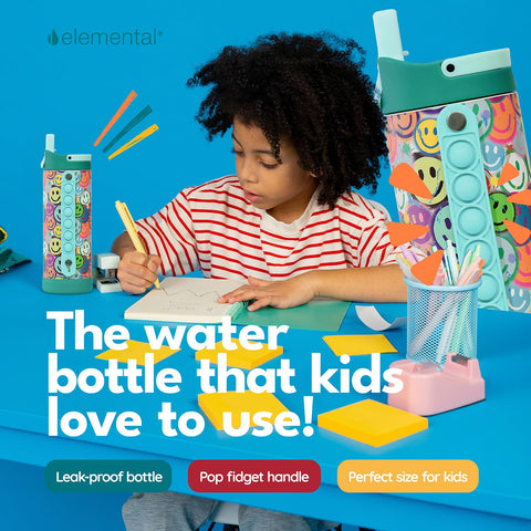 Elemental Iconic Kids Water Bottle triple-wall insulated for long cooling