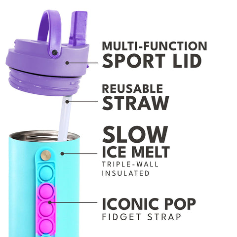Elemental Iconic water bottle BPA-free construction for daily use.