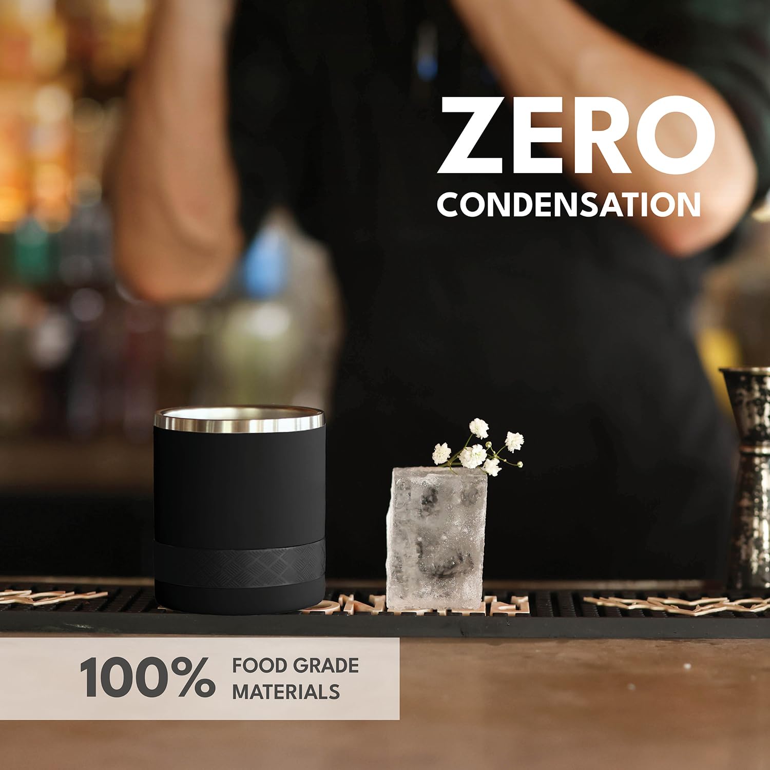 Elemental Recess tumbler's silicone grip offers secure hold during travel