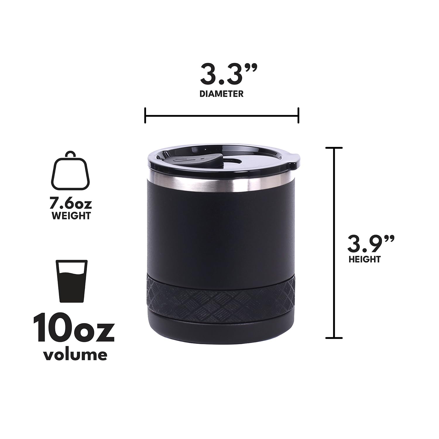 Elemental Recess Tumbler with Tritan lid protects temperature during commuting