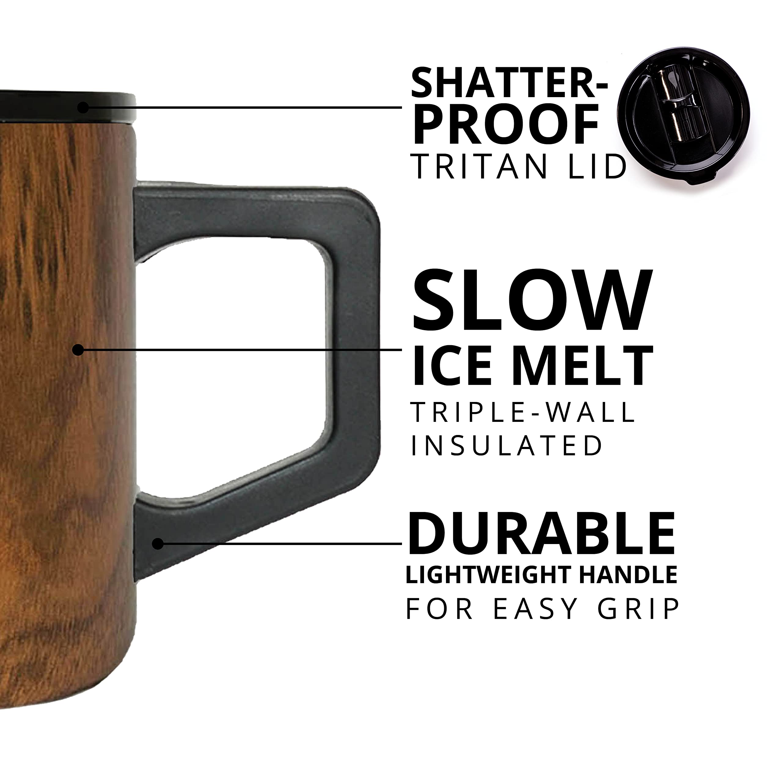 Elemental Summit copper lining improves temperature stability for hot drinks.