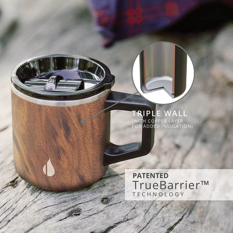 Elemental Summit mug powder-coated exterior stands up to daily use.