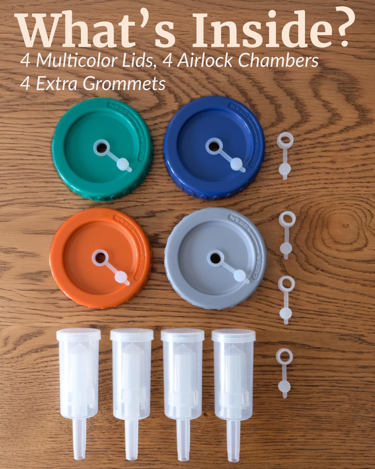 Elementi jar lids enable easy homemade kimchi and sauerkraut experiments.