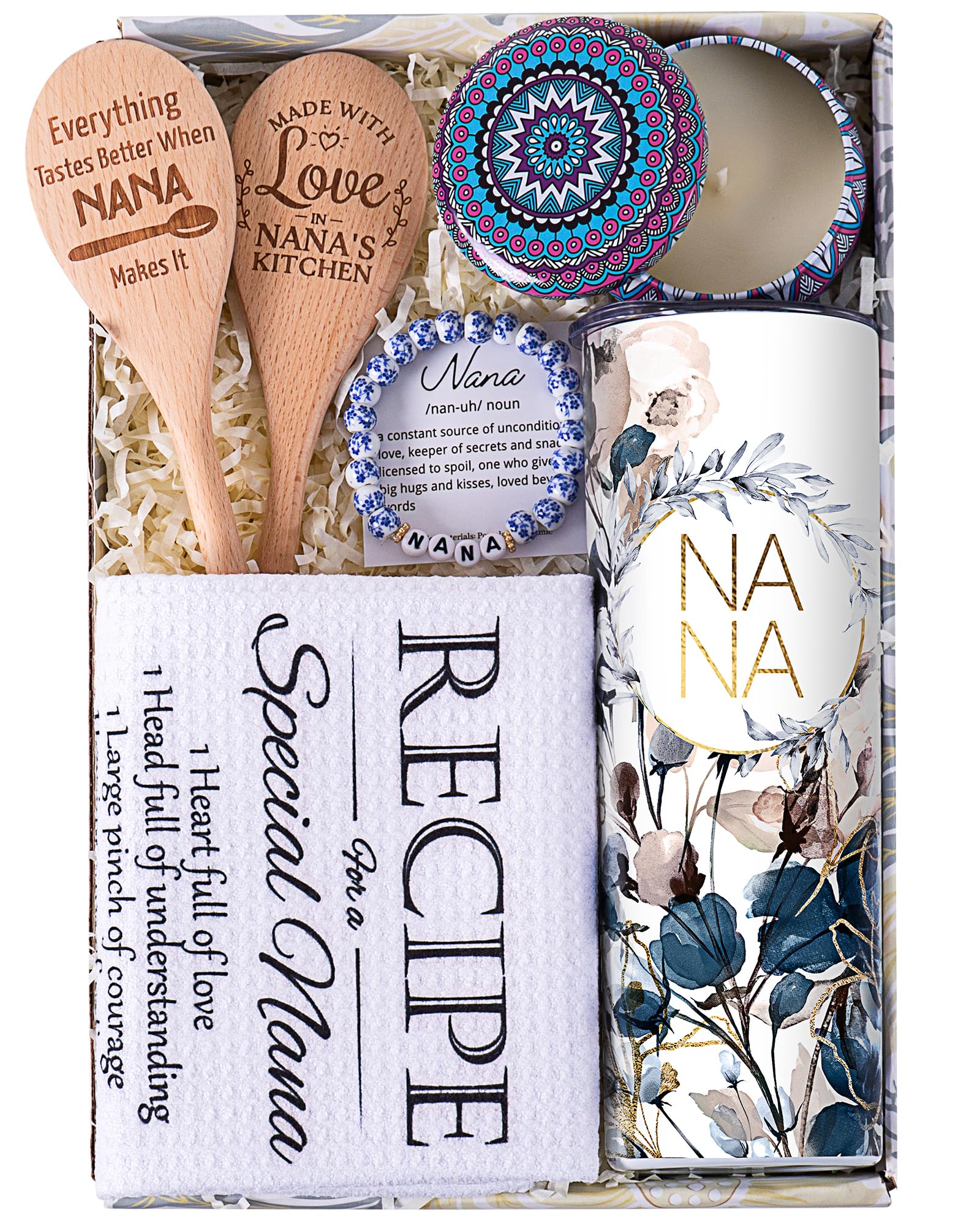 ELEMENU Nana gifts tumbler with lid and straw, a practical keepsake for daily use.