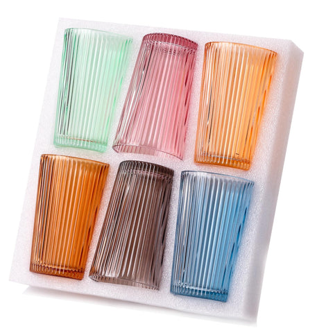ELERGIFTS colorful drinking glasses ideal as gift for Christmas or housewarmings.