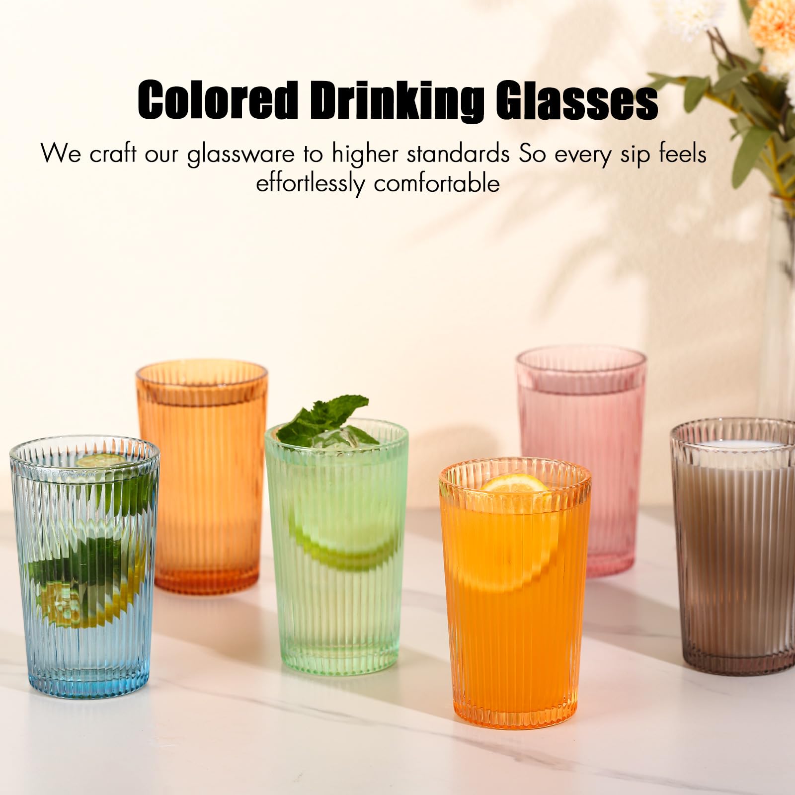 ELERGIFTS sturdy glassware designed for easy handwashing and long-lasting use.