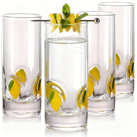 ELERGIFTS Lemon Icon Shot Glasses 4pc set brighten bars and parties.