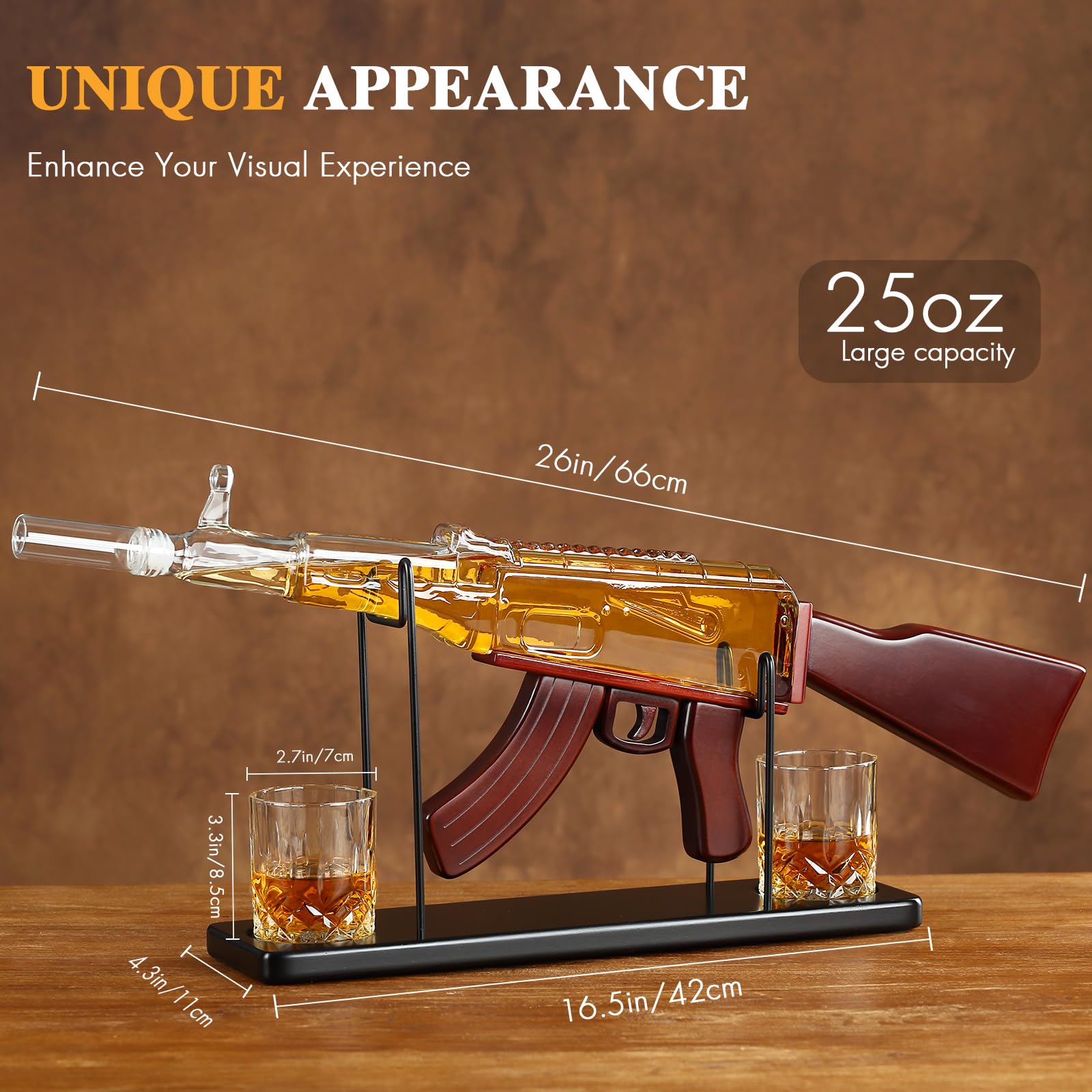 ELERGIFTS set includes two whiskey glasses for sharing and conversation.